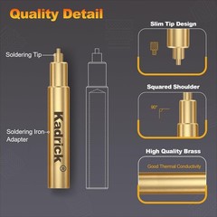 Heat Set Insert Tool,Tips for Threaded inserts M2 M2.5 M3 M2-M6 6 Tips, Brass