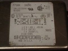 Corcom F7189 10ER1 EMI Filter 10A 120/250VAC 50-60Hz New Old Stock