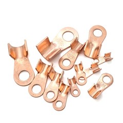 3A-1000A Open Barrel Copper Lugs Ring Terminal Crimp Battery Cable Connector OFC