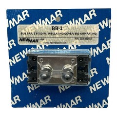 NEWMAR BB-2 BUS BAR 2-STUD w/INSUL CVR 500 AMP NEW/UNUSED SURPLUS
