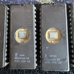 ** Quantity 5 ERASED ** Fujitsu MBM2764-25 EPROM PROM