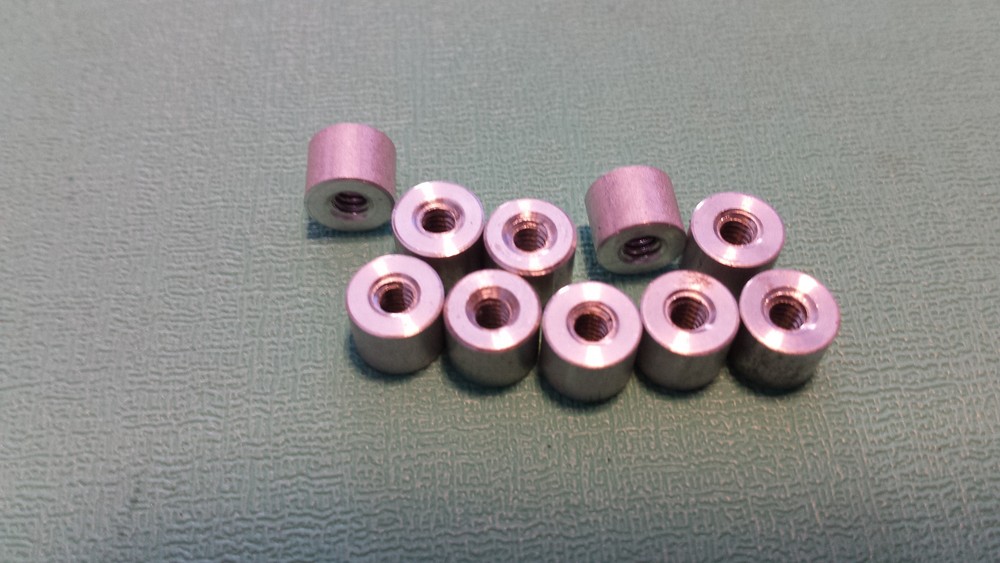 .200″ L X 1/4″ Round Aluminum 4-40 Threaded Spacer – BAG of 25 FREE SHIPPING