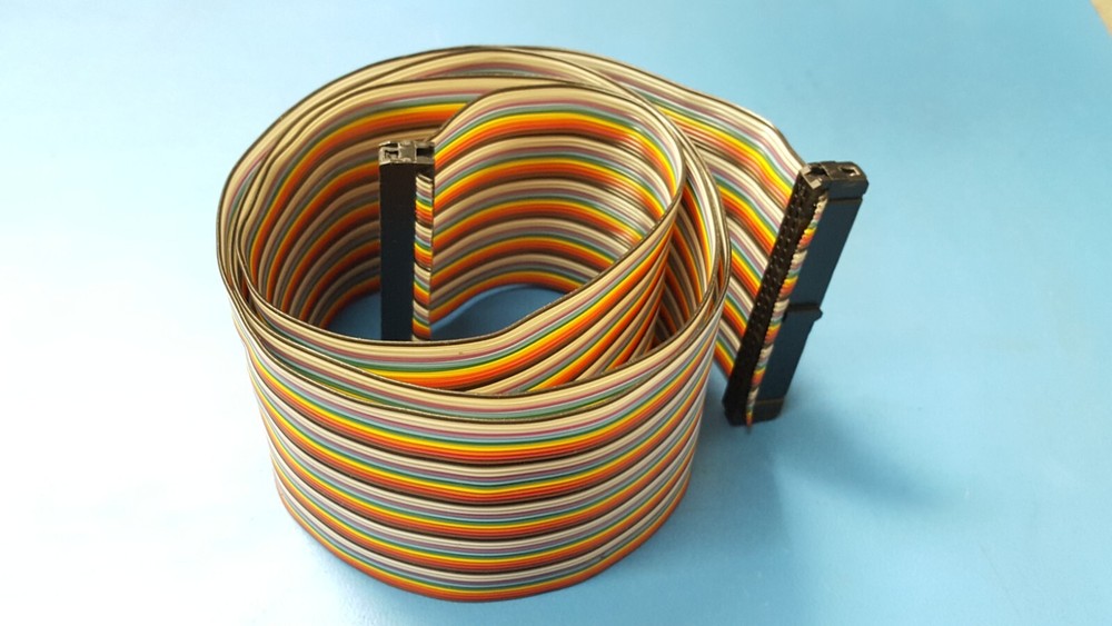 MULTI COLOR FLAT RIBBON CABLE , 50 CONDUCTOR , WITH CONNECTOR 36″