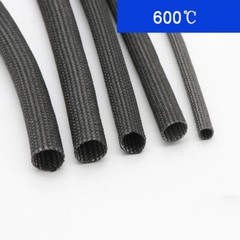 Black Fibreglass High Temperature Sleeving Wire Harness Cable Insulating Tube