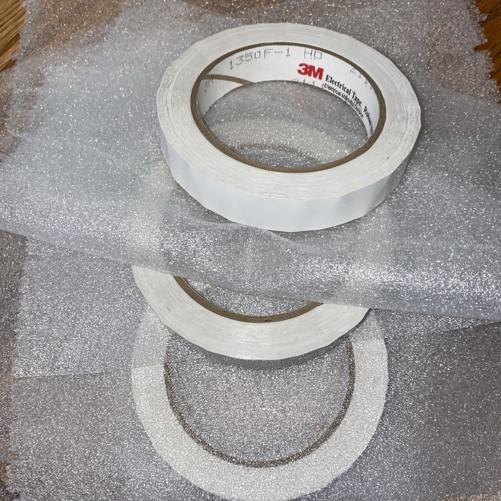 3M 1350F-1 WHITE Electrical Tape, 3/4″x 72yds, Flame Retardant THREE ROLLS