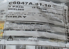 Carol C6047A 18/3P Individually Shielded Twisted Pairs Data Cable Gray /25ft