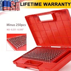 Pin Gauge Pin Gage Set 190/250pcs M1 M2 Class ZZ Metric Steel for Maintenance US