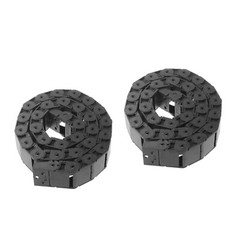US Stock R38 18mmx37mm Plastic Semi Closed Cable Drag Chain Carrier 1 Meter 2Pcs