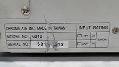 Chroma 6312 DC Electronic Load Mainframe Chroma 63102 Electronic Load Module