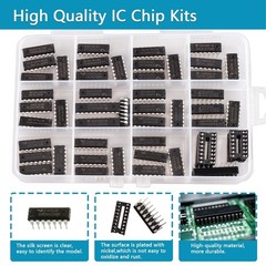 49Pcs 25 Types 74HCxx and 74LSxx Series Logic IC Assortment Kit & Socket, Log…