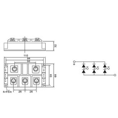 MDS 300A 1600V Rectifier Bridge 5 Terminals 3 Phase AC to DC High Power…