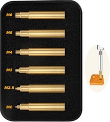 Heat Set Insert Tool,Tips for Threaded inserts M2 M2.5 M3 M2-M6 6 Tips, Brass