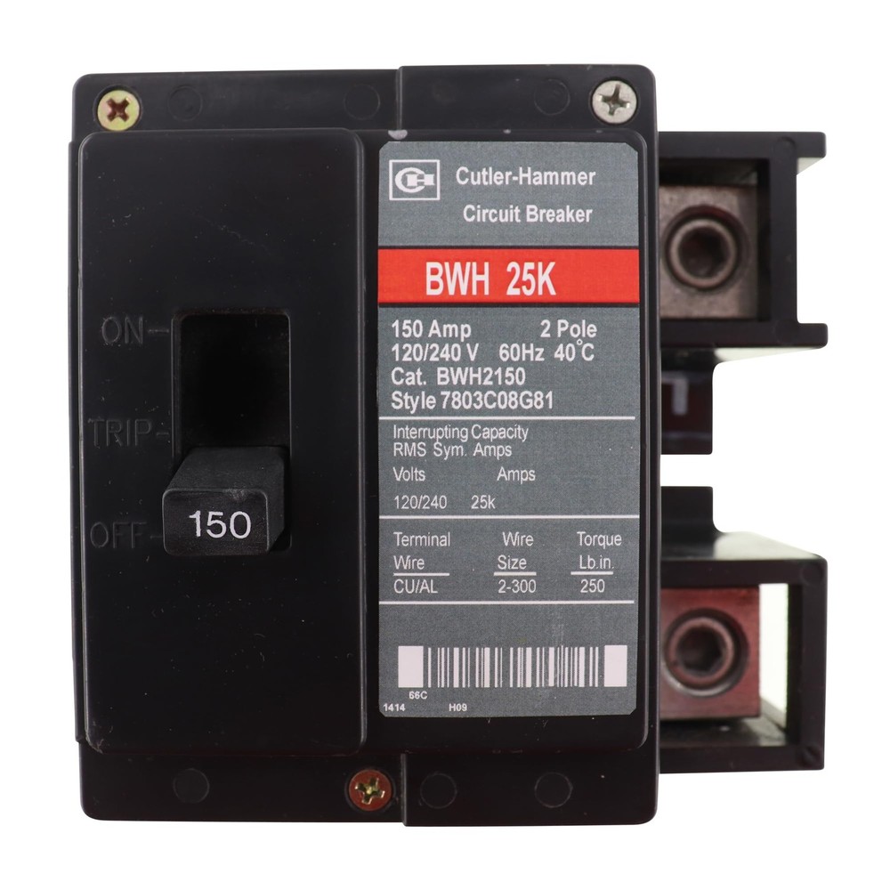 NIB – Eaton – BWH2150 – Eaton Type Br Main Circuit Breaker, 150A, 2-Pole