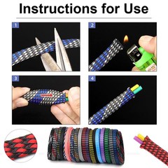 PP/PET Expandable Wire Cable Sleeving Sheathing Braided Loom Tubing Harnessing