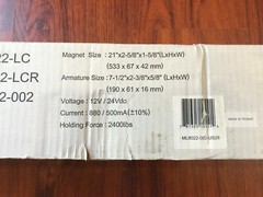 New Honeywell ML8022-002-US28 Magnetic Lock for Double Door, 12 / 24 VDC,