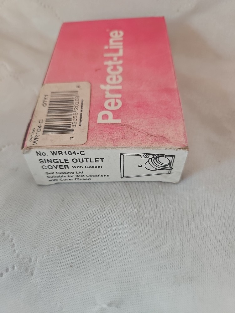 Perfect Line WR104-C, Cover Single Receptacle Self Closing, 1 pc
