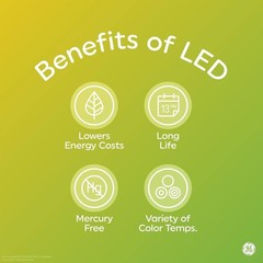 GE LED 3-Way Light Bulb, 5, 11, 16 Watt (30, 70, 100 Watt Equivalent) Daylight