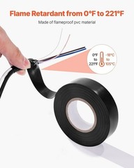 600V Electrical Tape, 10 Rolls, 3/4 in x 66 ft General Purpose PVC Insulating