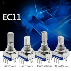 50PCS EC11 digital potentiometer with switch code switch 5Pins