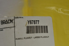 Brady Hubbell Plugout Large Size Yellow Y67877 Lockout Device Module Plastic