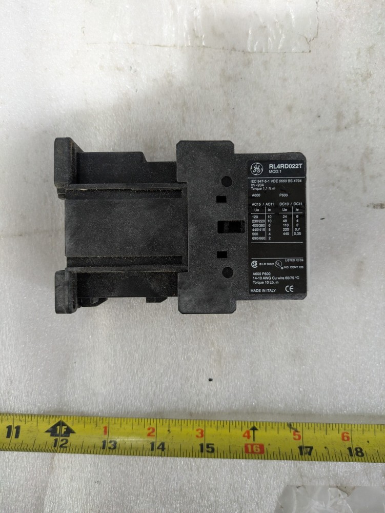 GENERAL ELECTRIC RL4RD022T RL4R 22E RL4RD022TD 24V
