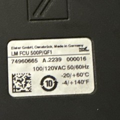 Kromschroder LM FCU 500P/QF1 Electrical Equipment Module 100/120VAC 50/60Hz