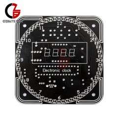 DIY Rotating LED Alarm Electronic Digital Clock parts Kit Learning Board DS1302