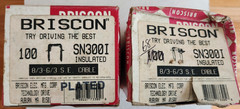 BRISCON SN300I INSULATED CABLE STAPLES 8/3-6/3 S.E. CABLE LOT OF 168