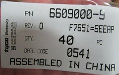 Tyco Corcom EMI Filtered Power Entry Modules 6A 120/250VAC 6609000-9 F7651 6EEAP
