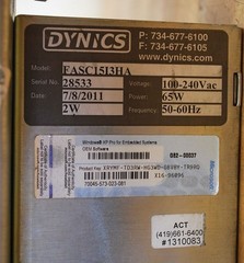 Dynics FASC15I3HA Industrial Computer – USED