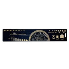 20cm Multifunctional PCB Ruler PCB Measuring Tool Angle Measure Meter Black