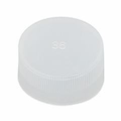 End caps bolt thread protection pipe cover PE plastic 36 mm interior D. white-