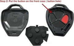 Replacement Key Fob Case Shell with Pad Compatible with 2008-2013 RAV4, 2007-201