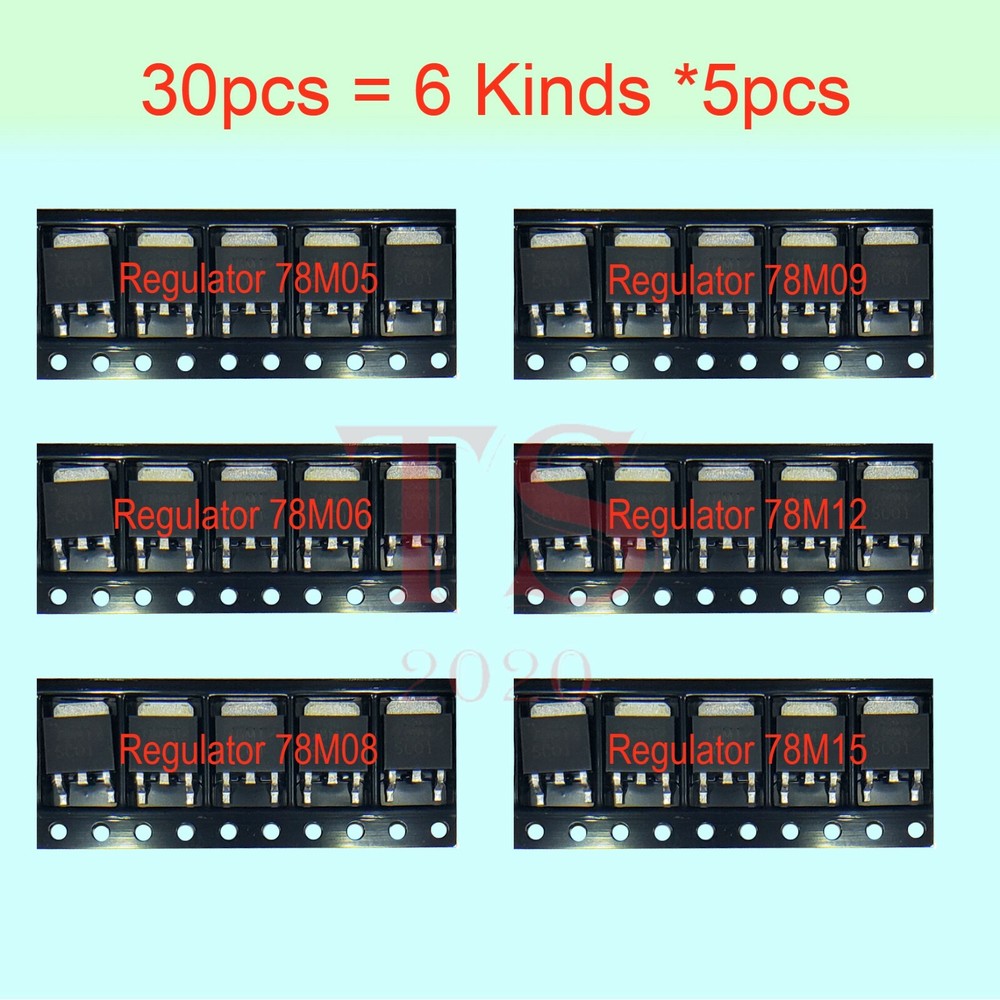regulator Kit 78M05 78M06 78M08 78M09 78M12 78M15 30pcs = 6 Kinds TO-252