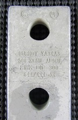 BURNDY YA34A3 500KCMIL 2-HOLE COMPRESSION TERMINAL – NEW NO BOX