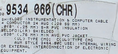 Belden 9534 24/4C Shielded EIA RS-232 Computer/Instrumentation Cable Gray /50ft