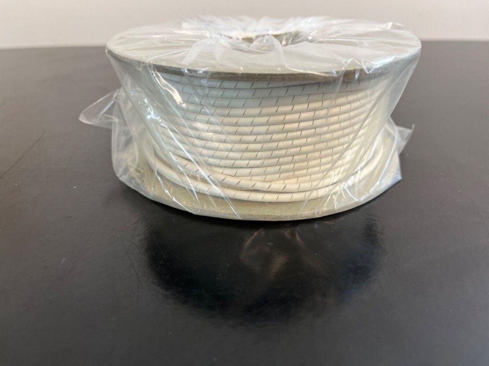 Natural Fire resistant Spiral Wrap 1/8″ 100ft 1FRP HellermannTyton NEW NIB