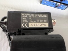 LOT OF 6 KEYENCE FS2-60 FIBER AMPLIFIER CABLE TYPE OPTIC SENSOR, 210-60100-00