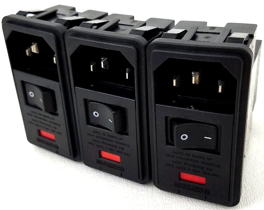 Lot of 3- PSOSOSS30 Corcom Power Entry Receptacle -Next Day Option -New