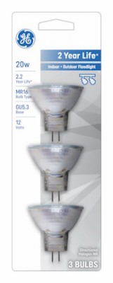 Standard Floodlight Bulb, 20 Watt, 3-Pk. – 85289