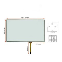 7 inch For R4070C9 164×99MM Resistive touch screen