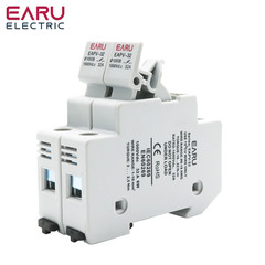 1P 2P Parallel Din Rail DC Fuse Holder 10*38Mm High Voltage Solar PV 1000V Base