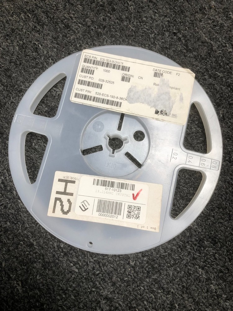 ECS ECS-192-8-36-CKM-TR 19.2 Mhz Crystal SMD Surface Mount, partial Reel