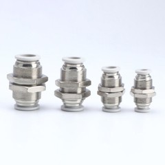 Pneumatic Bulkhead push-fit hose tube inline air-line airline connector Fitting