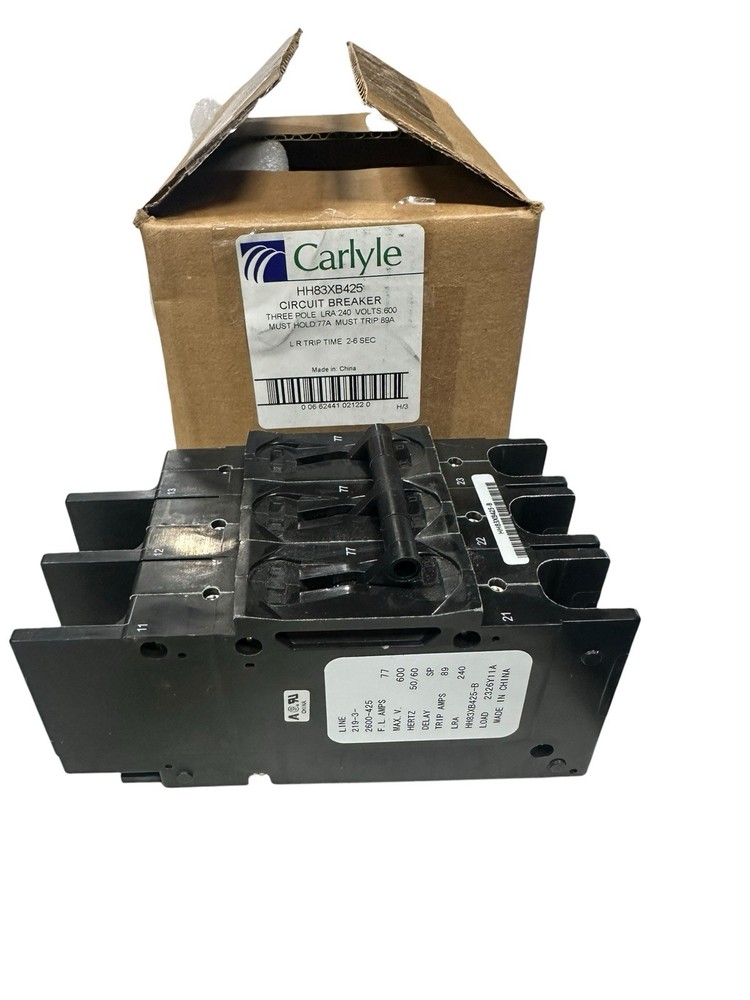 AIRPAX Carlyle HH83XB425 Circuit Breaker three pole LRA 240 Volts 600 FREESHIP