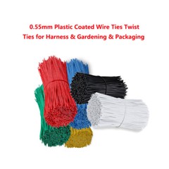 0.55mm Plastic Coated Wire Ties Twist Ties for Harness & Gardening & Packaging