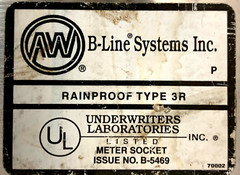 CIRCLE AW Rainproof Type 3R Stainless Steel Temp Electrical Service Box B-5469
