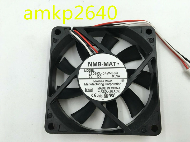 for SANTAK UPS power supply fan NMB 2806KL-04W-B69 12V 0.39A mute three-wire fan