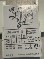 3x Eaton Moeller NHI11-PKZ0 Auxiliary Switch Block 072896