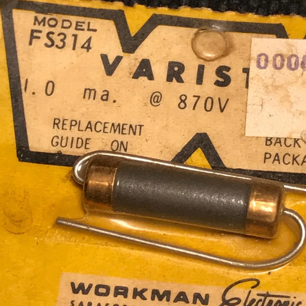 FS314 – WORKMAN – VARISTOR 60MA 870V TO 1KV